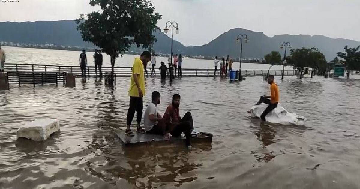 Rajasthan: Anasagar lake overflows after heavy rains in Ajmer